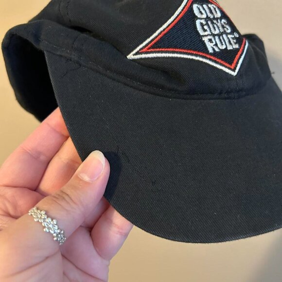 Old Guys Rule Black Baseball Cap Grunge Goth Punk Rock Mens Hat - Picture 7 of 7